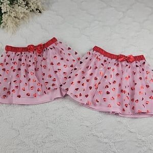 Pink & Red Hearts Valentines Tulle Skirts [SIZE 5T]‎